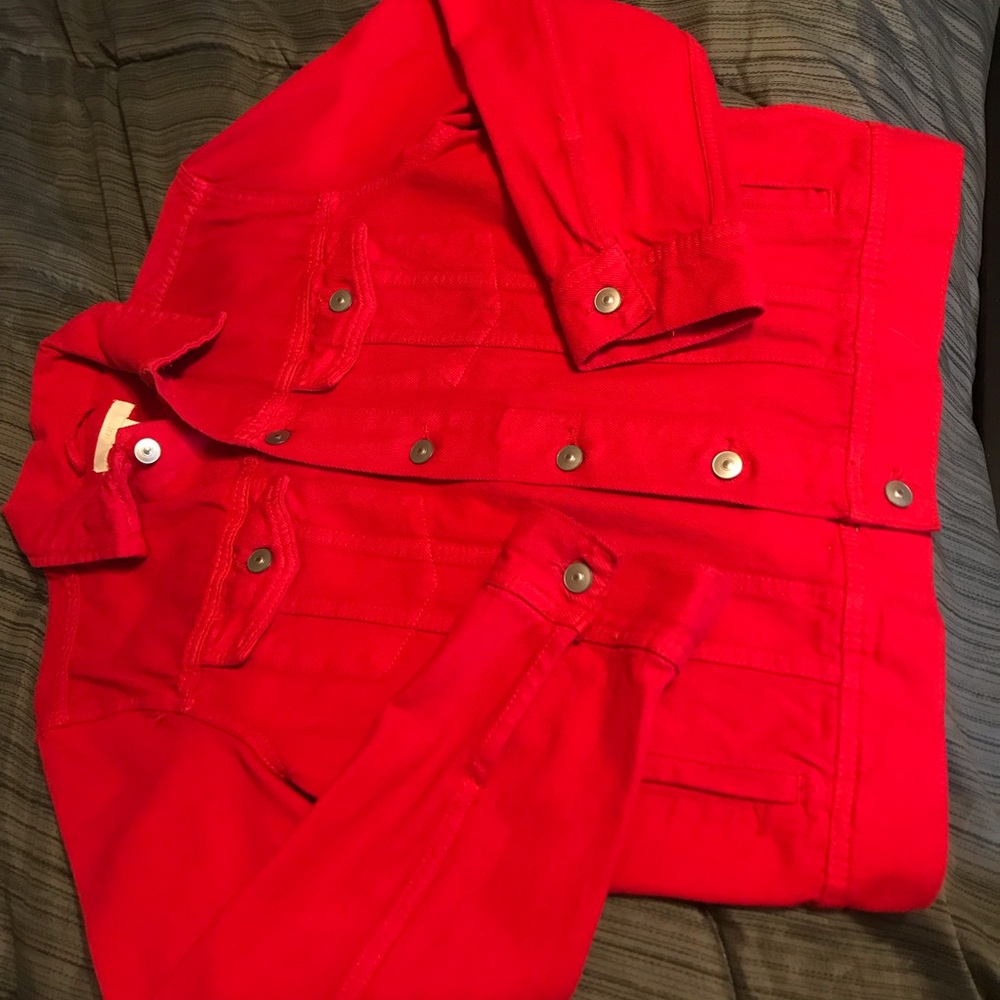 Red H&M Denim Jacket
